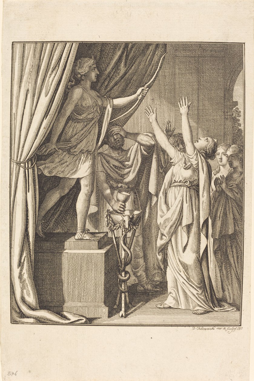 Diana door Daniel Nikolaus Chodowiecki
