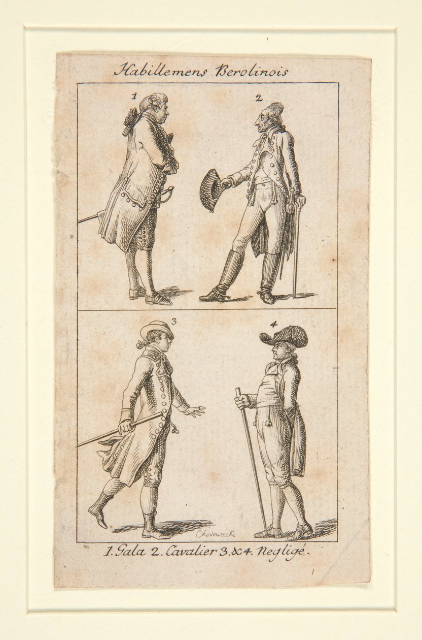 Berlijnse Kleding door Daniel Nikolaus Chodowiecki