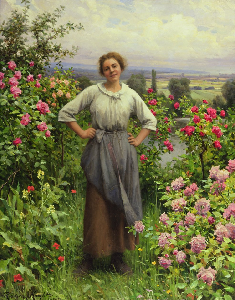 Het leven is zoet (olieverf op board) door Daniel Ridgway Knight