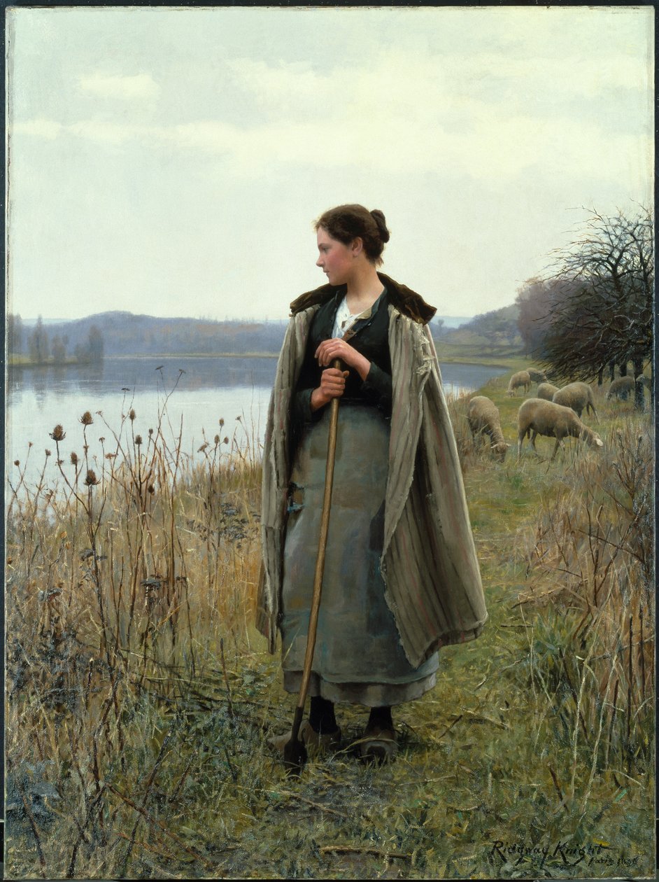 De Herderin, 1896 door Daniel Ridgway Knight