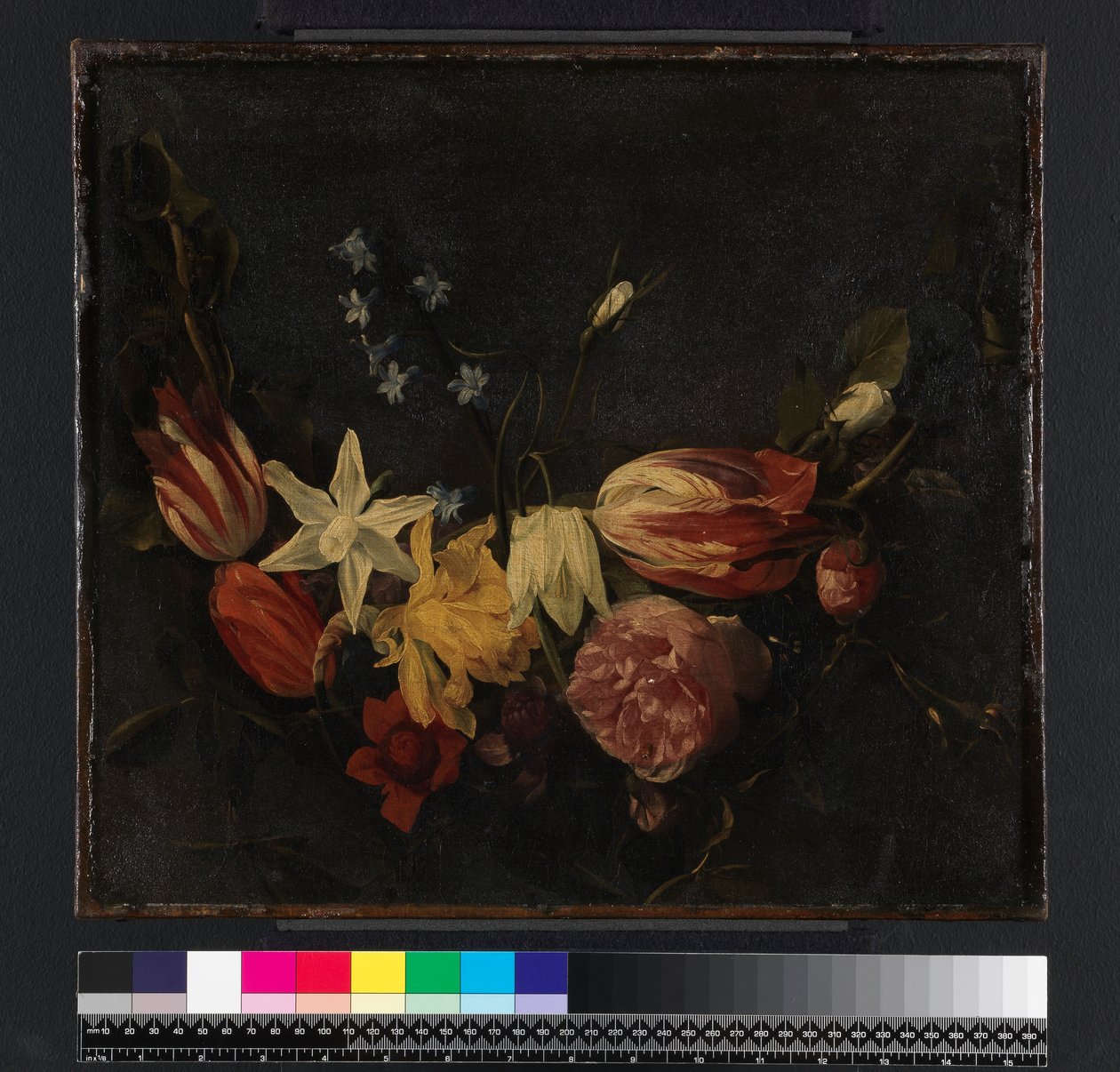Guirlande van bloemen, voor 1661 door Daniel Seghers