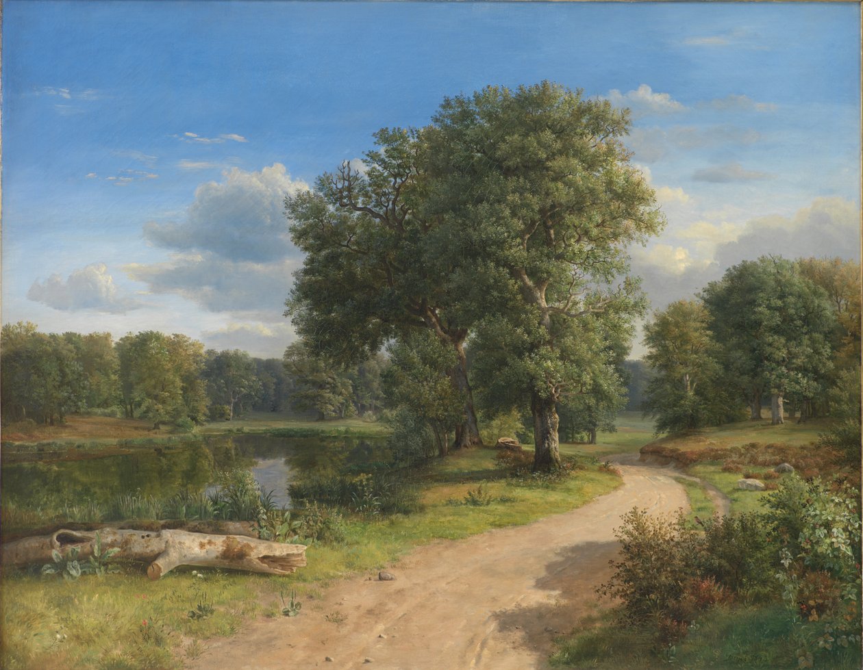 Landschap bij Hammermøllen, Noord-Seeland door Dankvart Dreyer