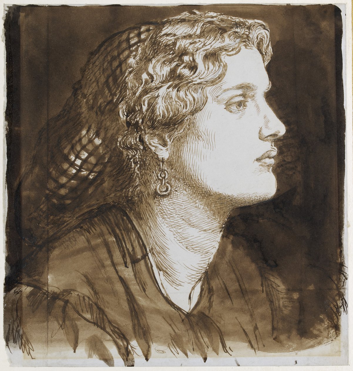 Portret van Fanny Cornforth door Dante Gabriel Charles Rossetti