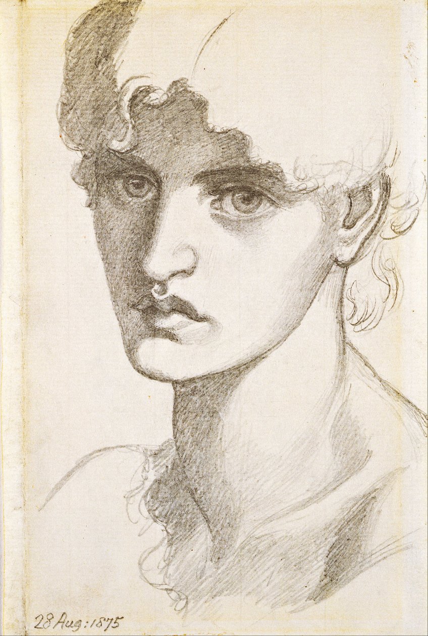 Jane Morris door Dante Gabriel Charles Rossetti
