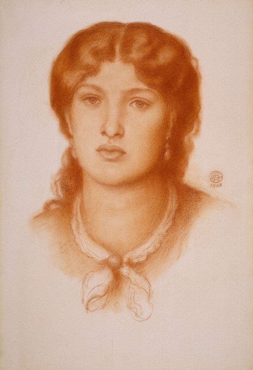 Portret van Fanny Cornforth door Dante Gabriel Charles Rossetti