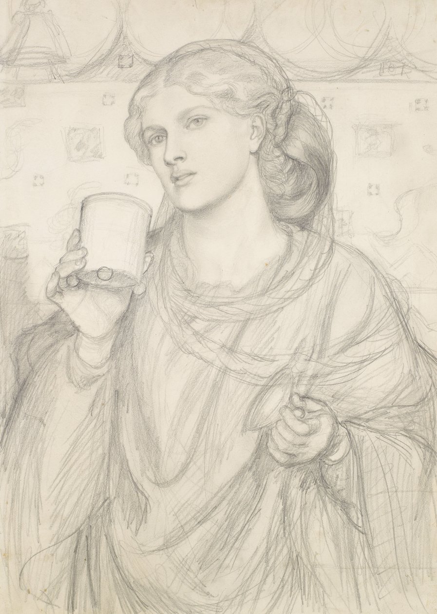 De Liefdesbeker door Dante Gabriel Charles Rossetti