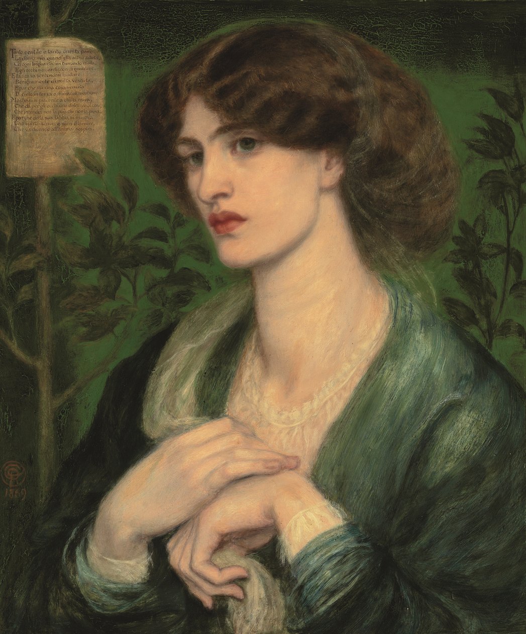 De Begroeting van Beatrice door Dante Gabriel Charles Rossetti