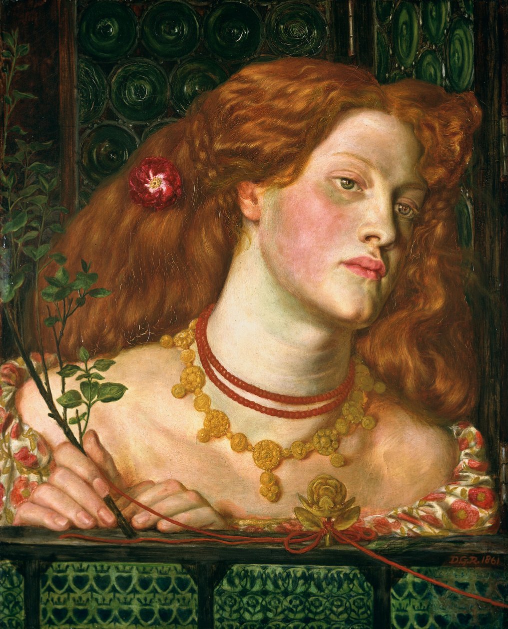 Schone Rosamund door Dante Gabriel Rossetti
