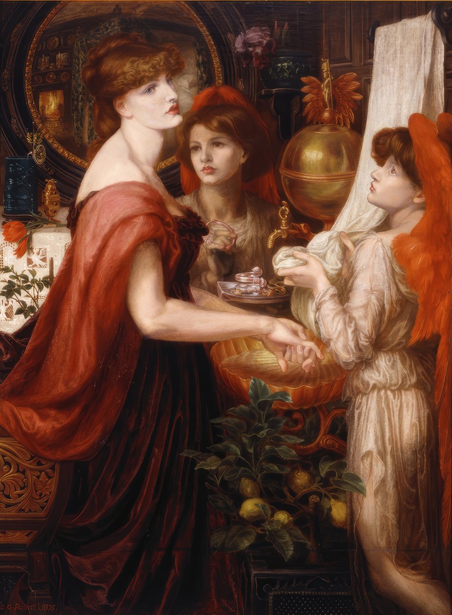 De mooie hand door Dante Gabriel Rossetti