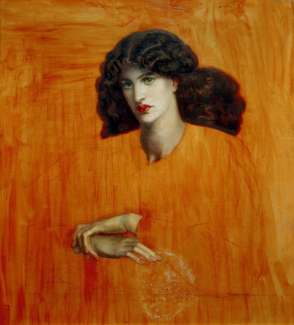 De vrouw bij het raam door Dante Gabriel Charles Rossetti