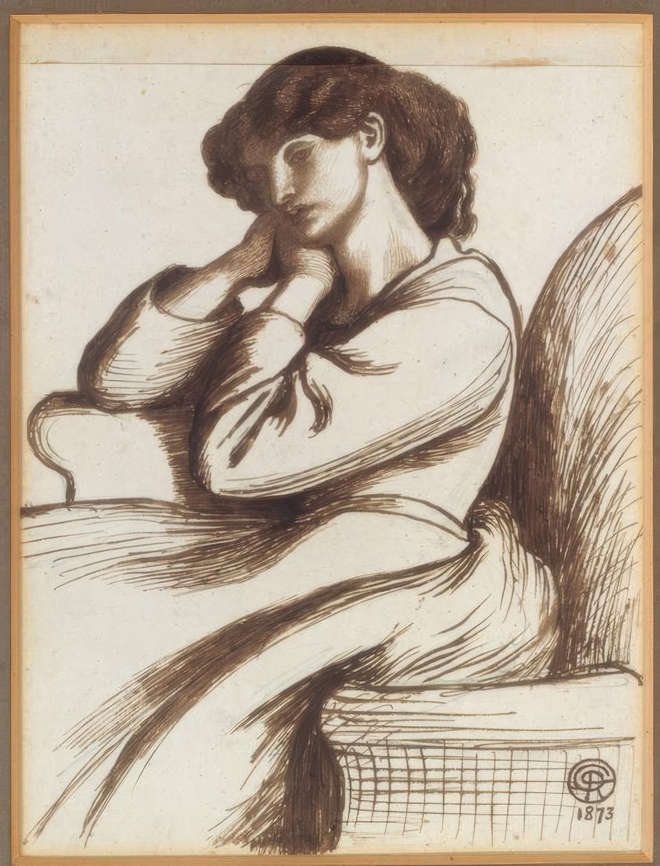 Mevrouw William Morris door Dante Gabriel Charles Rossetti