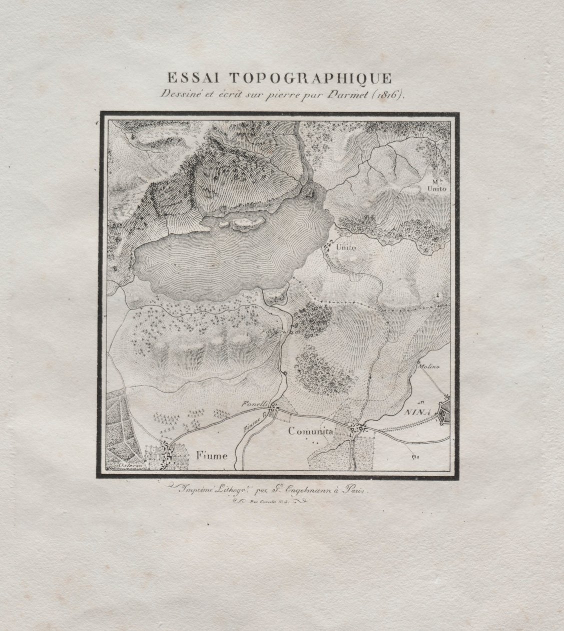 Receuil dessais lithographiques: Essai topographique, 1816 door Darmet