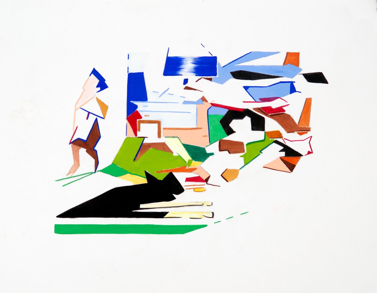 Kennedys (Landschap), 2019 (gouche op papier) door Darren Coffield