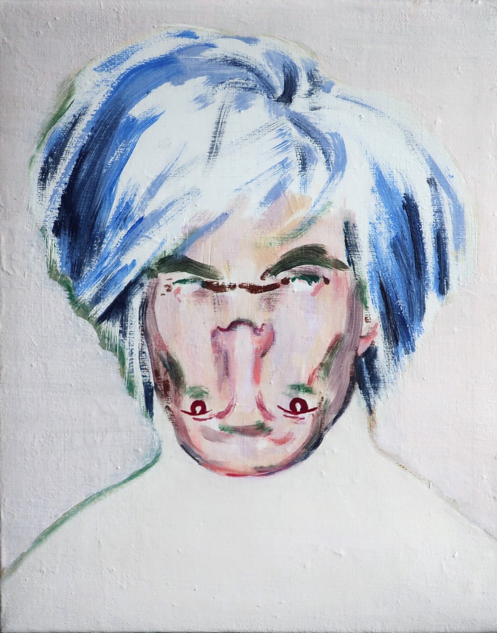 Shockheaded Warhol, 2013 (acrylverf op doek) door Darren Coffield