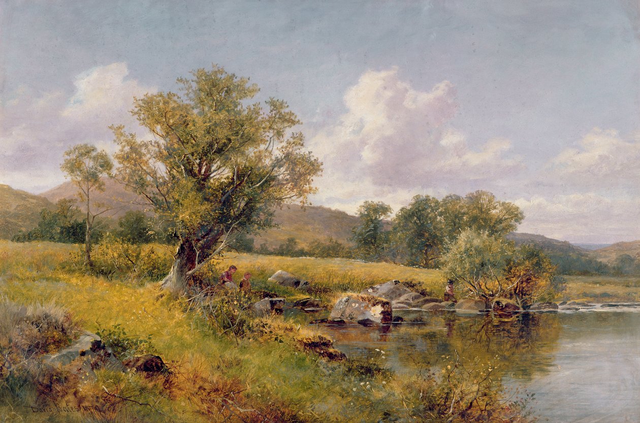 Een Rivierlandschap door David Bates