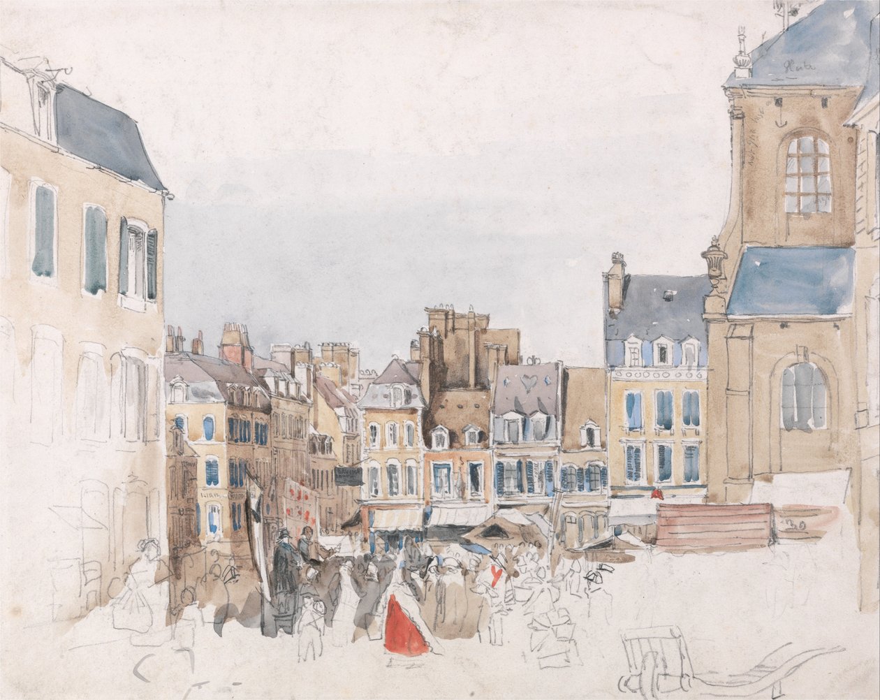 Een Franse Markt door David Cox