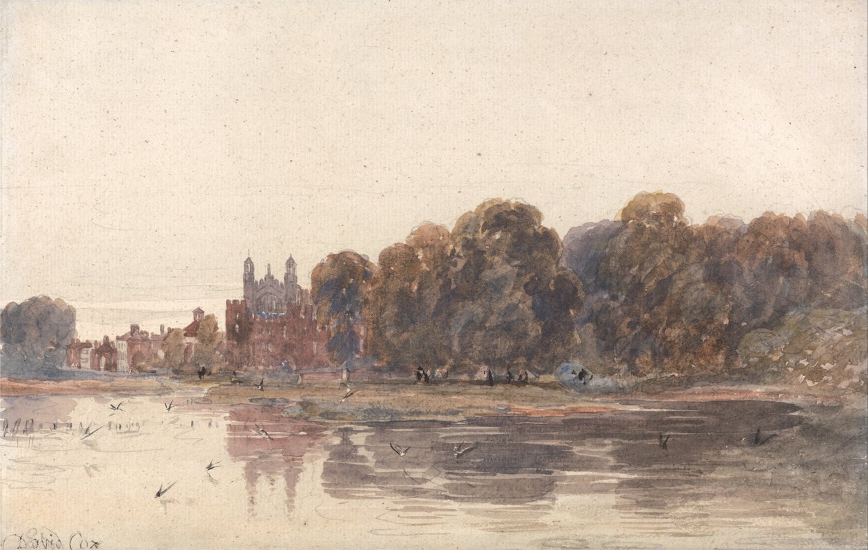 Eton vanaf de Theems door David Cox