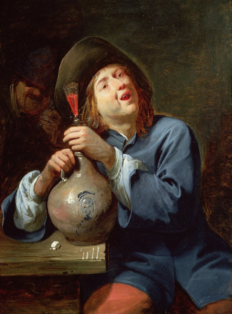De zanger, 1644 door David II Ryckaert