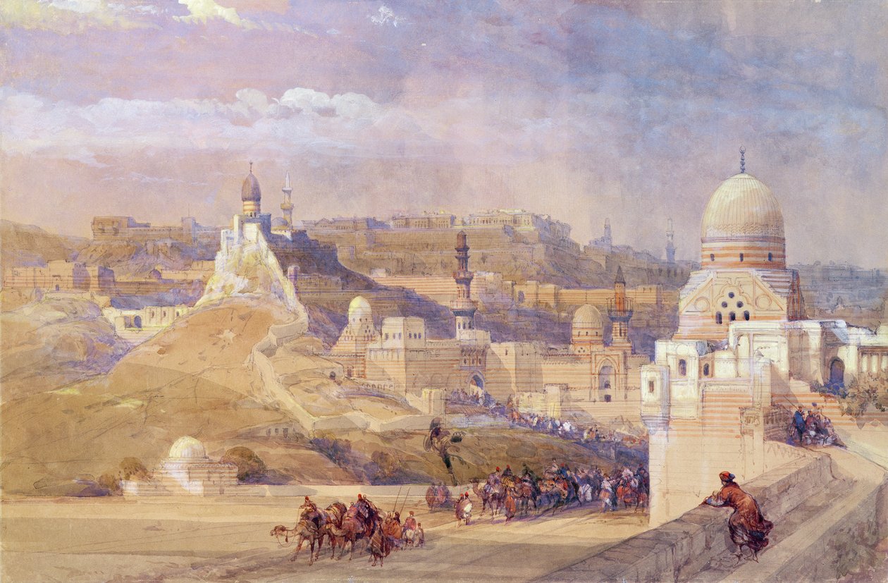De Citadel van Caïro, Residentie van Mehmet Ali, 1842-49 door David Roberts