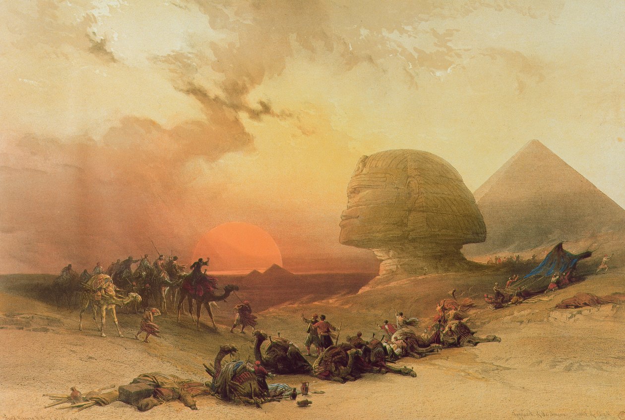 De Sfinx van Gizeh door David Roberts