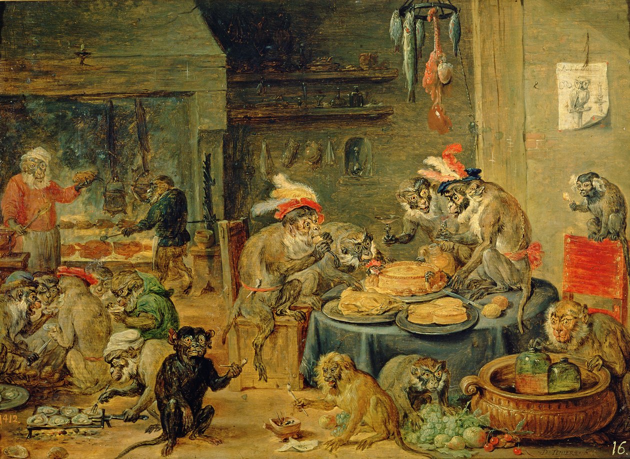 Apenbanket, 1810 door David Teniers the Younger