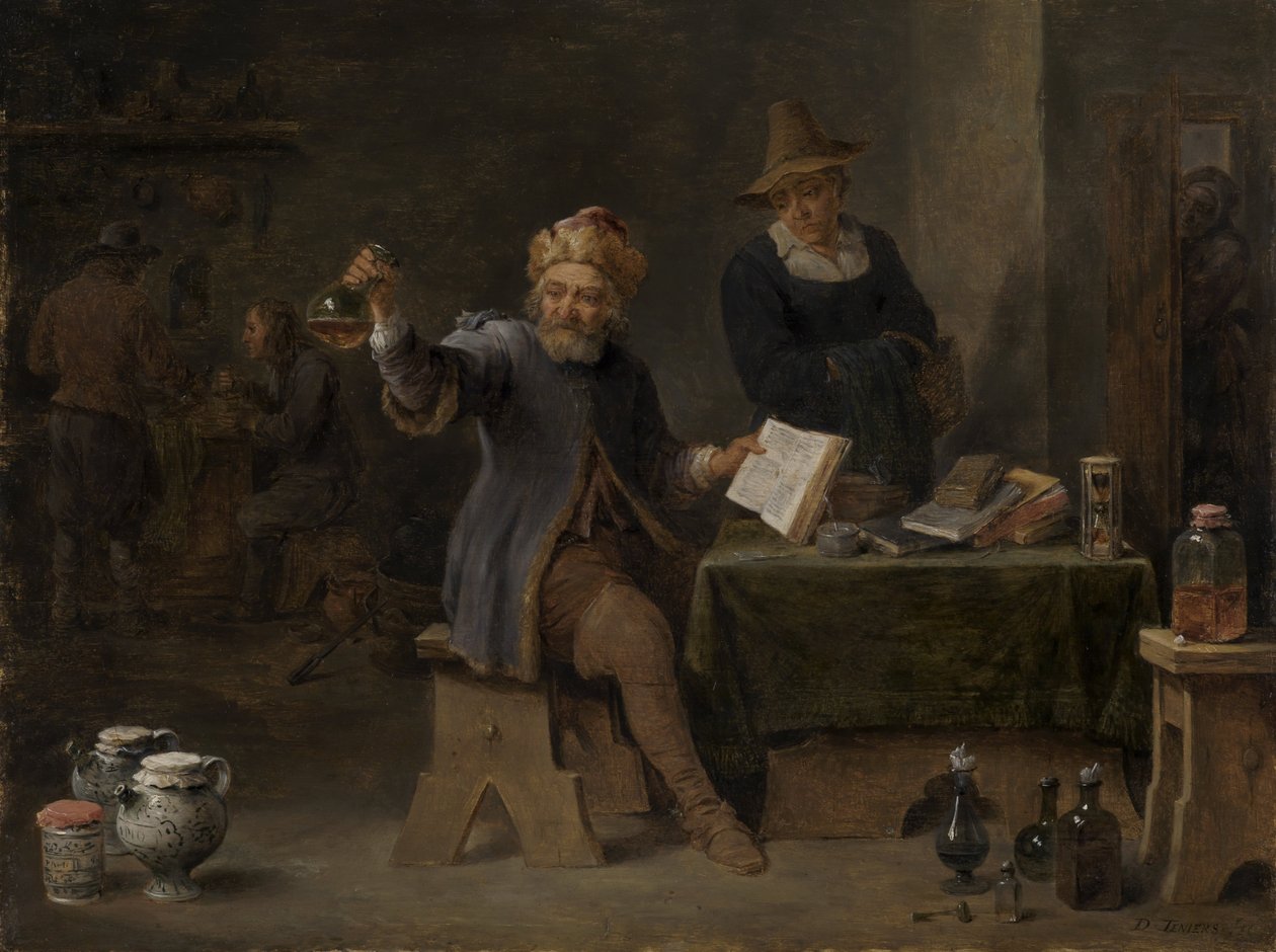 De dorpsdokter door David Teniers the Younger