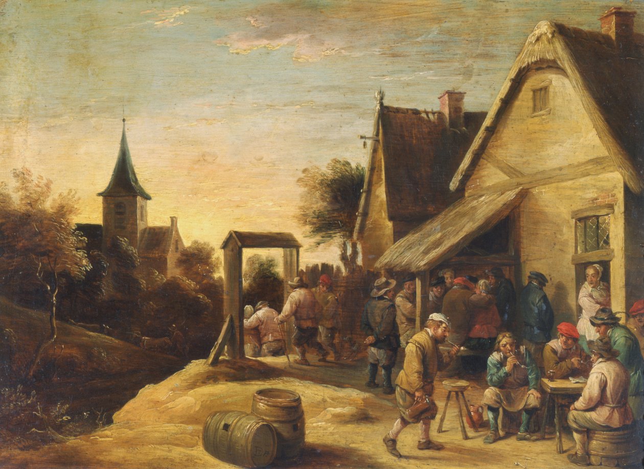 Herberg op het platteland door David Teniers the Younger