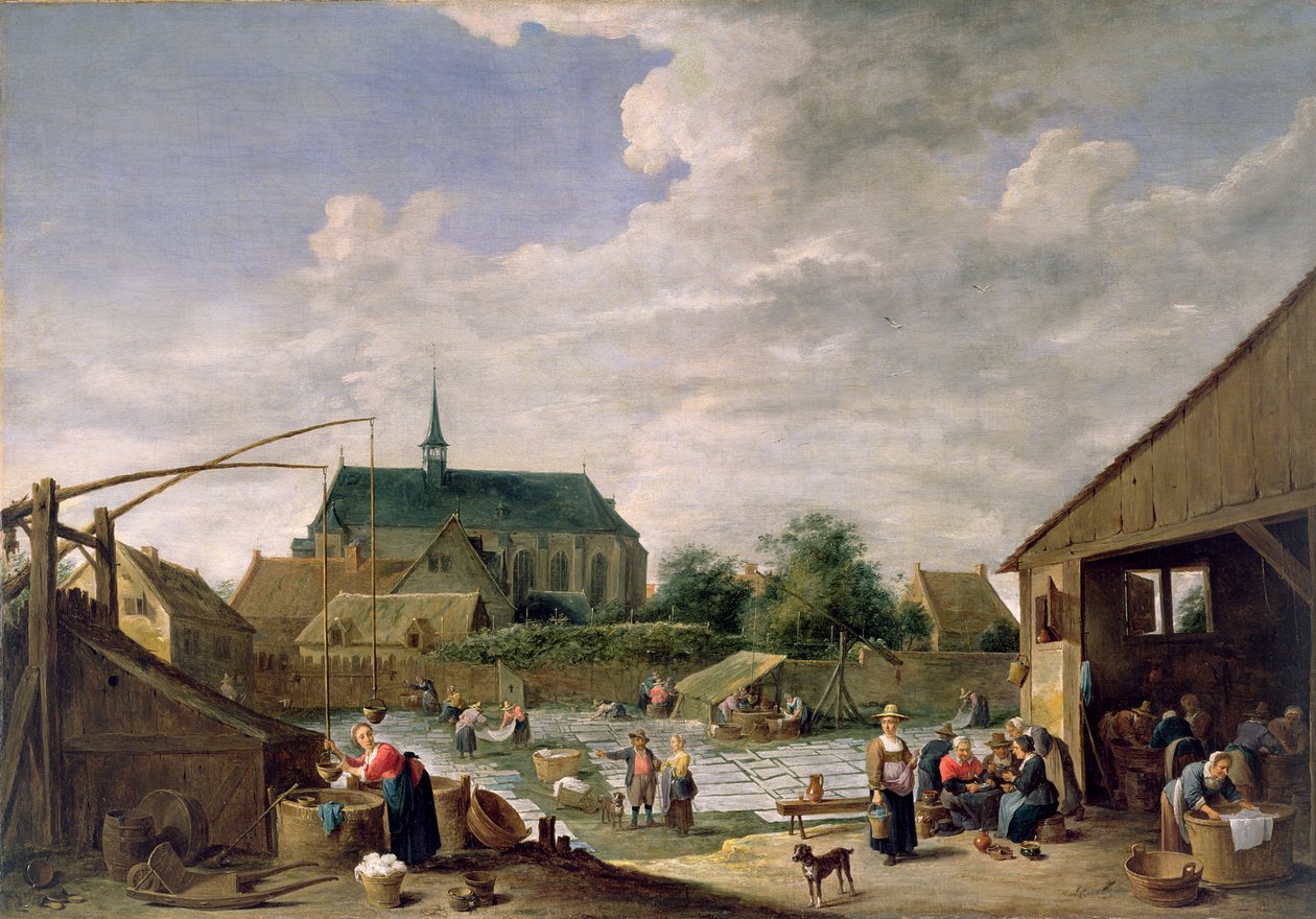 Het bleekveld, ca. 1645 door David Teniers the Younger