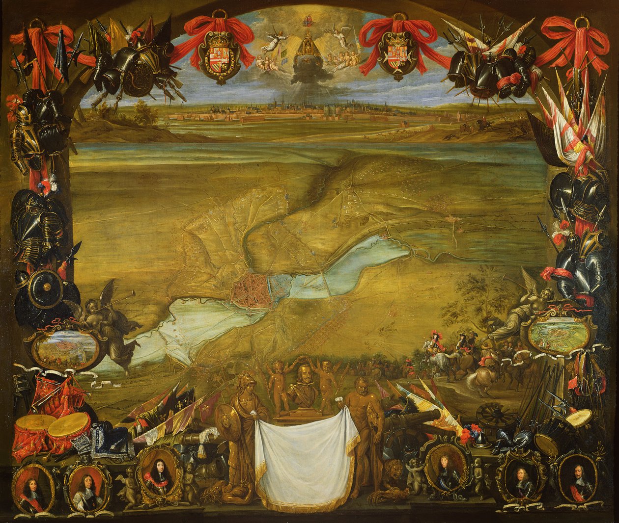 De Stad Valenciennes, belegerd door de Fransen, wordt gered door Don Juan van Oostenrijk, 16 september 1656 door David Teniers the Younger