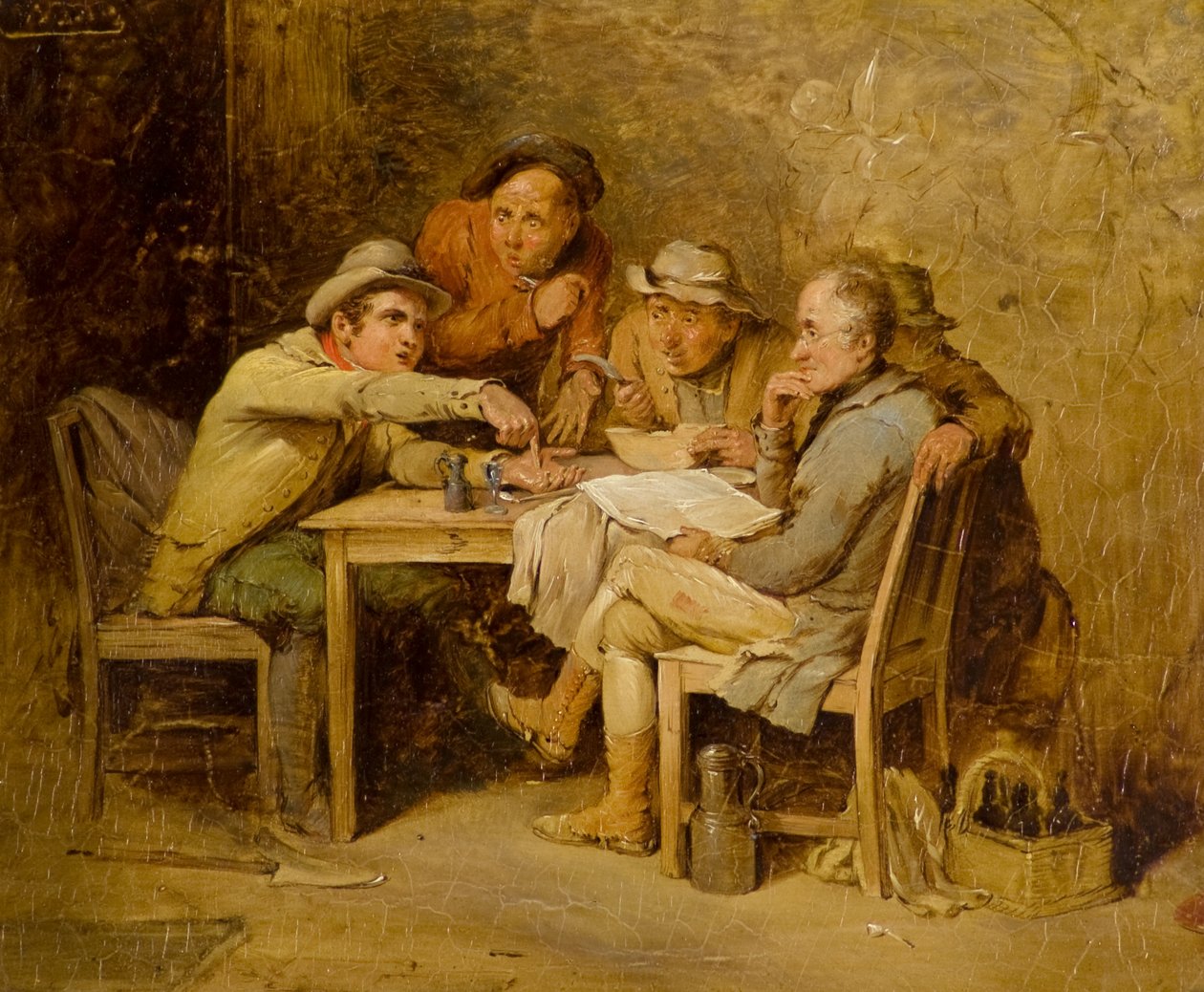 De Dorpspolitici door David (attr.) Wilkie
