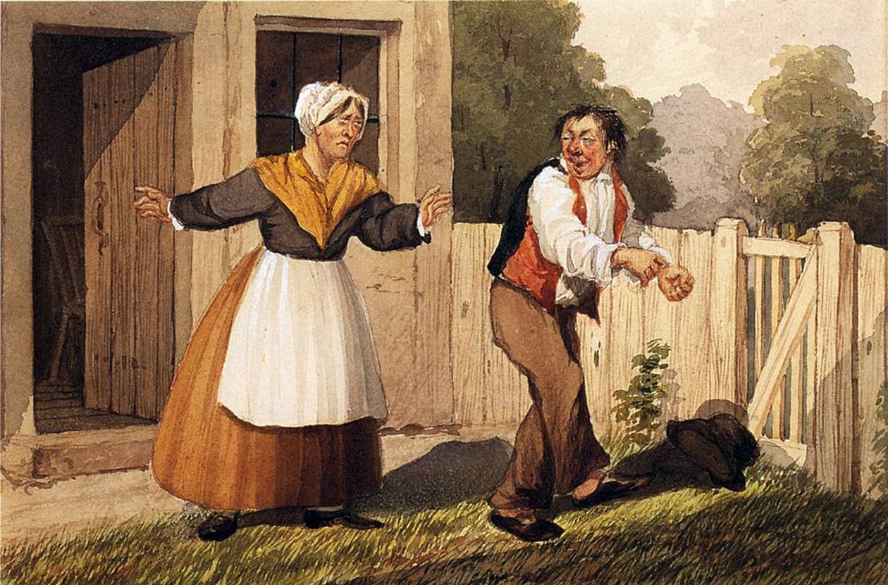 De dronken echtgenoot, ca. 1818 door David Claypoole Johnston