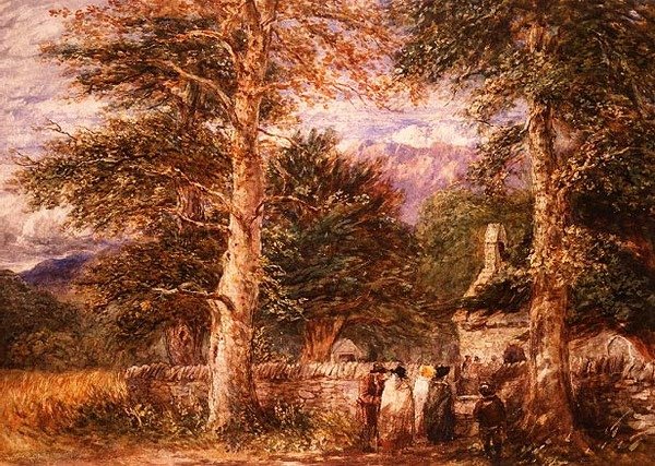 Bettws-y-Coed Kerk, Noord-Wales door David Cox