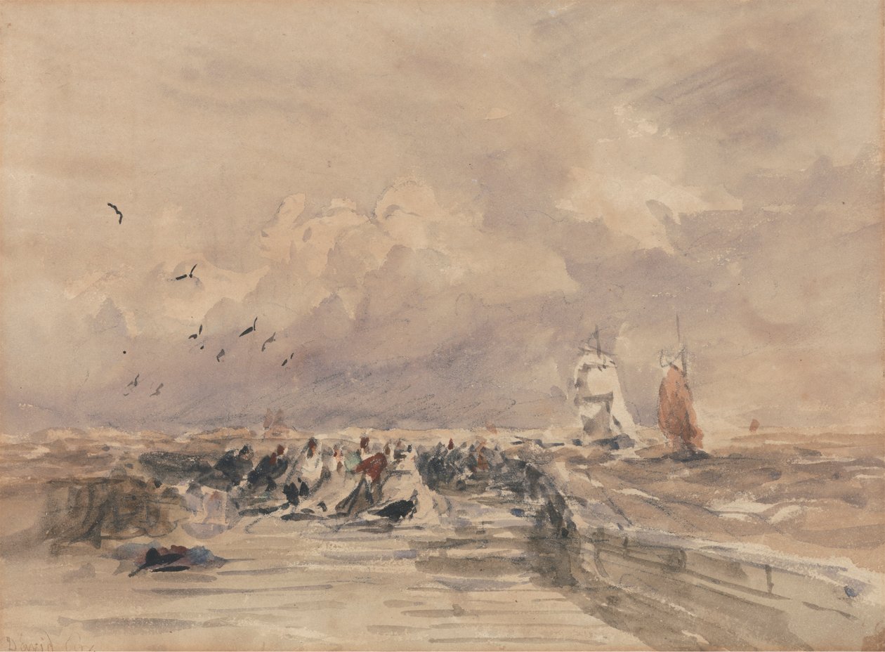 Dieppe Pier, stevige bries door David Cox