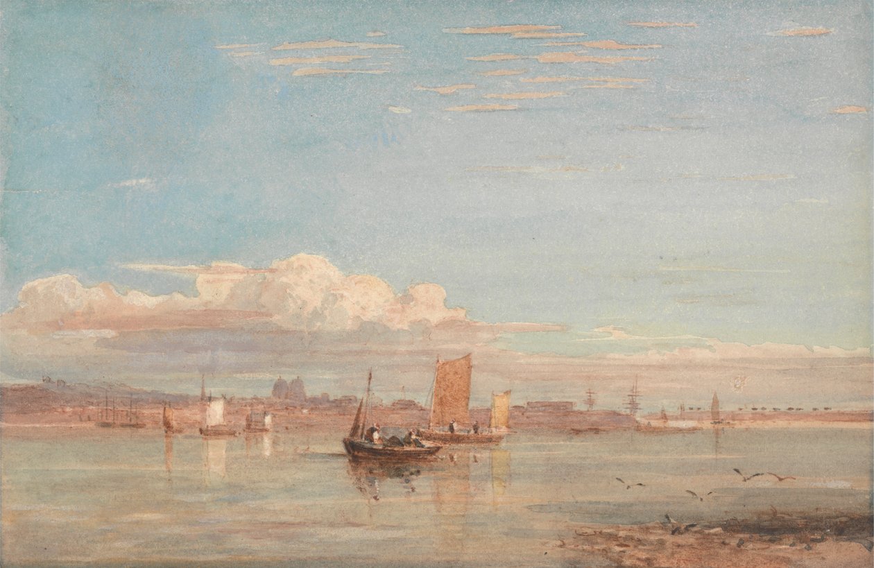 Greenwich Hospital vanaf Woolwich Reach door David Cox