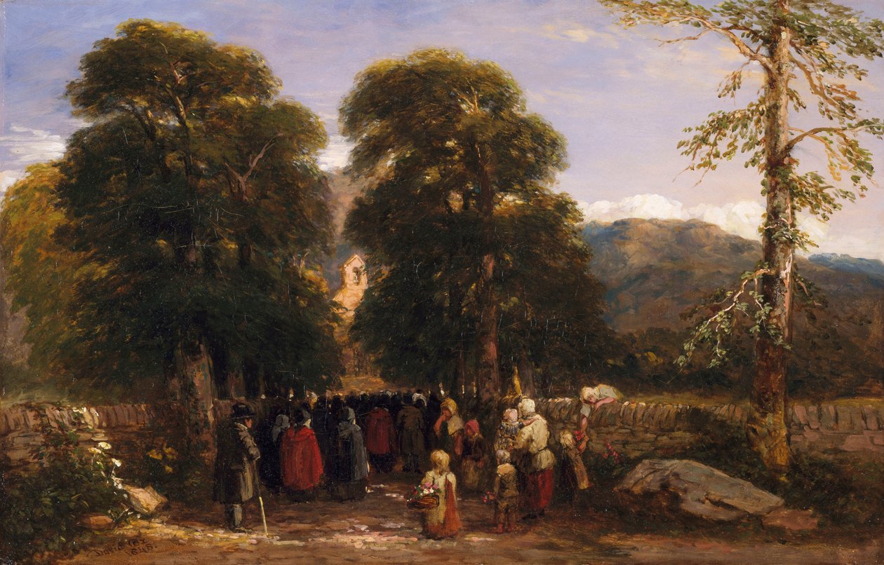De Welshe begrafenis, 1848 door David Cox