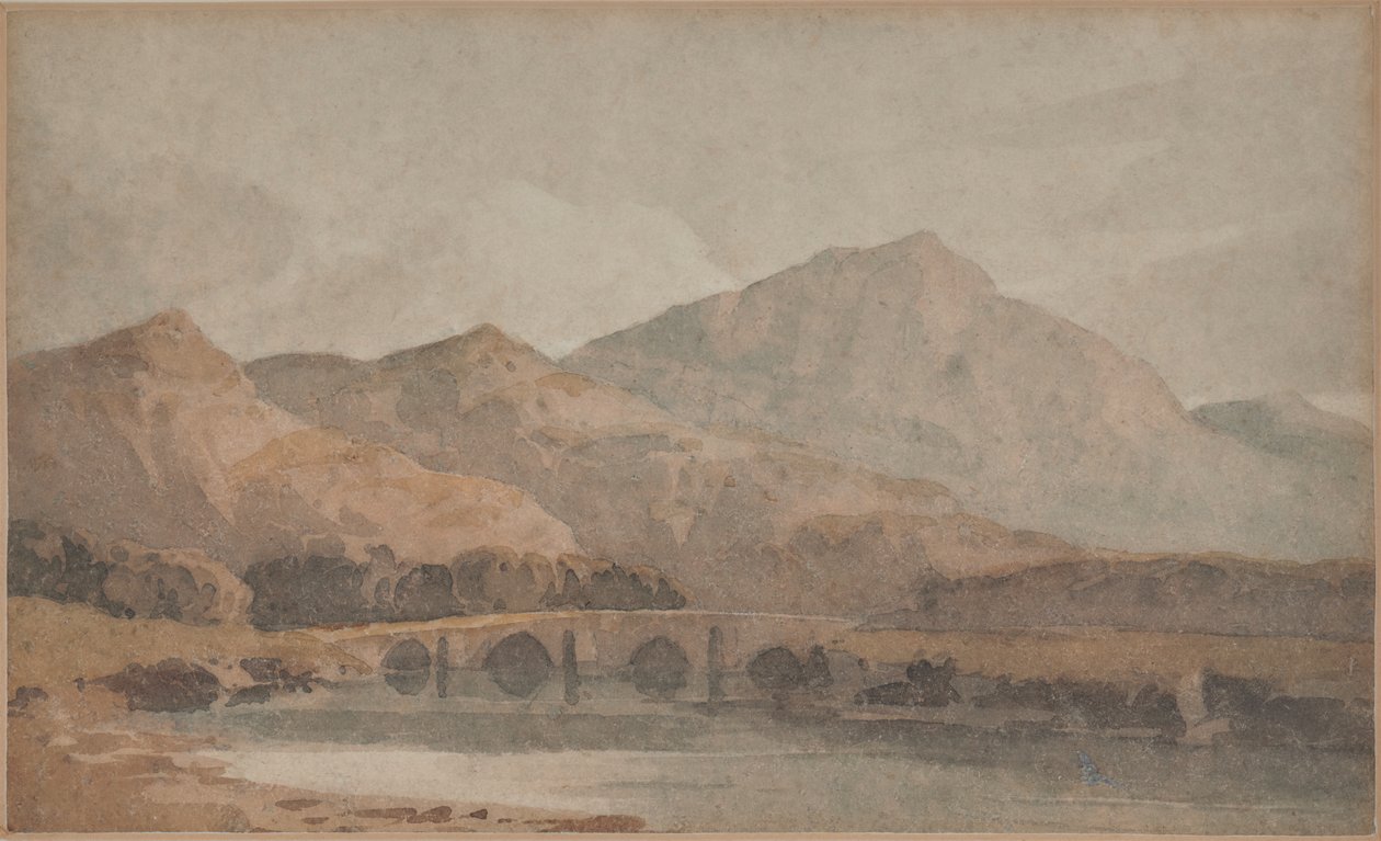 Uitzicht in Noord-Wales door David Cox