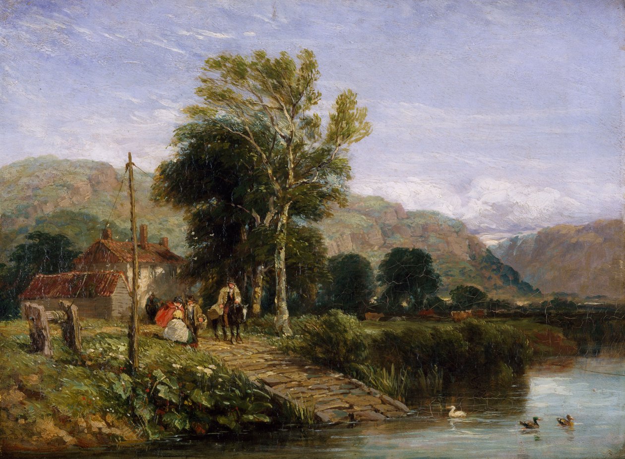 Wachten op de veerboot, 1845 door David Cox