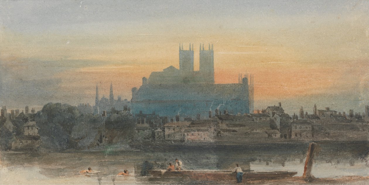 Westminster van Lambeth door David Cox