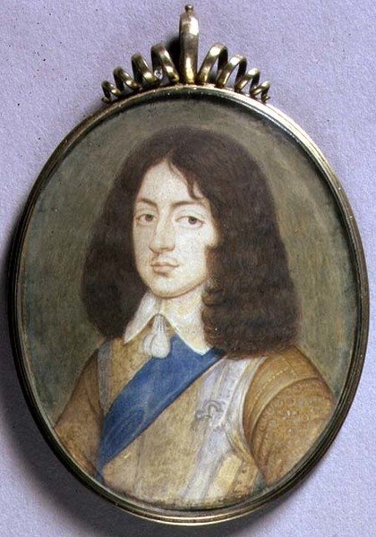 Portretminiatuur van Karel II door David Des Granges
