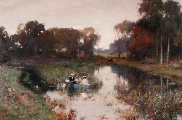 De boottocht, 1894 door David Farquharson