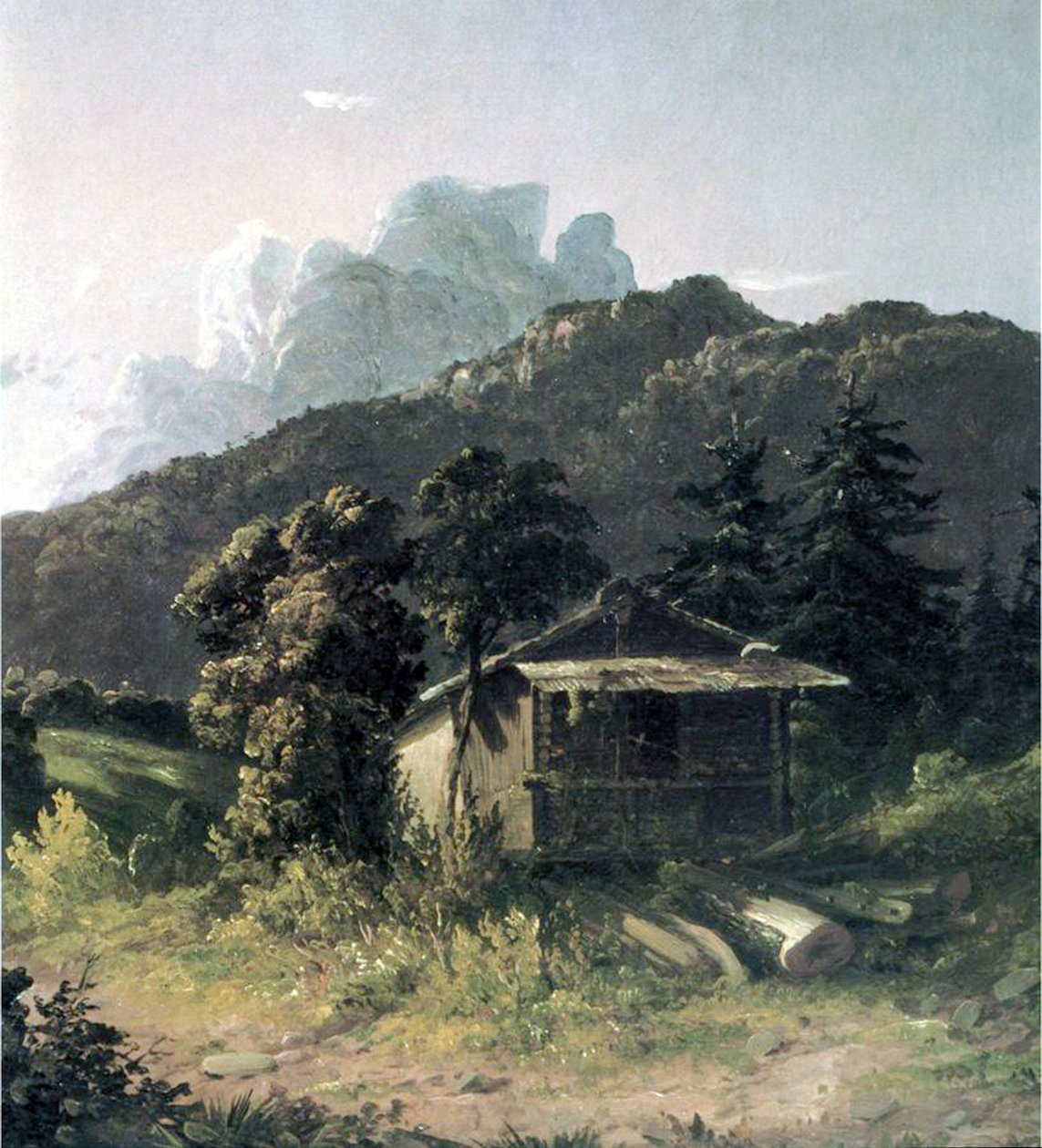 Een huis in de Adirondacks, 1851 door David Johnson
