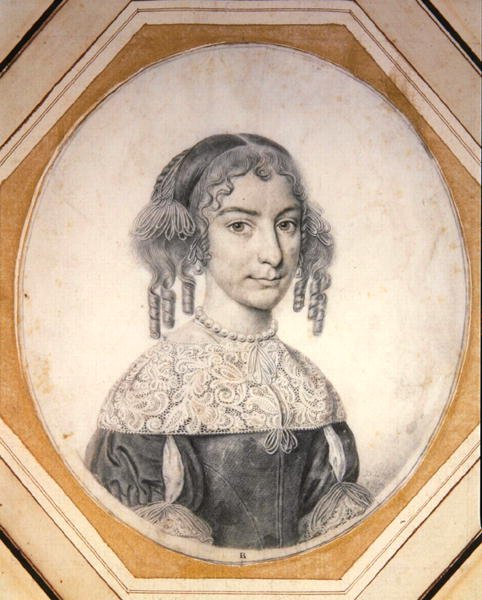 Portret van een dame door David Loggan