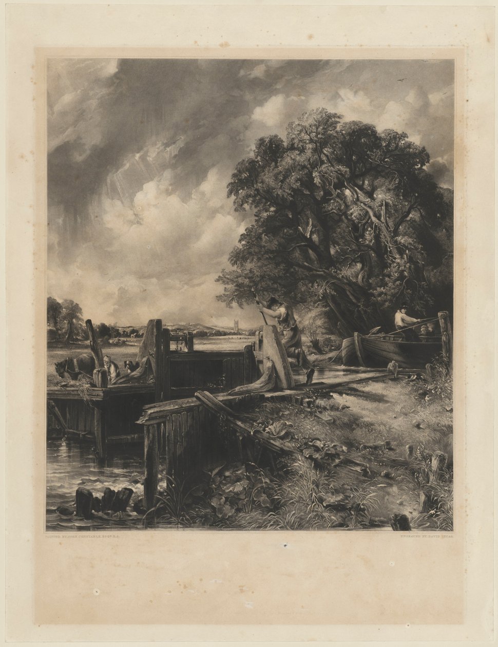 Het Slot door David Lucas after John Constable