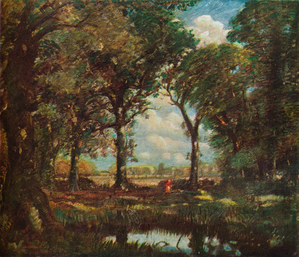 Een bosvijver, ca. 1905 door David Muirhead
