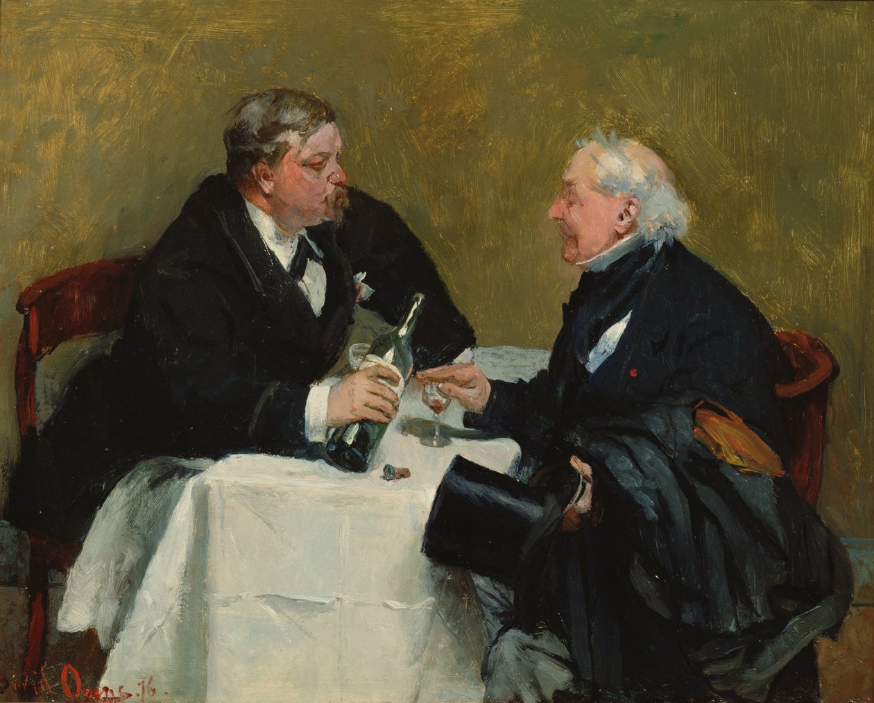 Een Drank Weigeren, 1876 door David Oyens