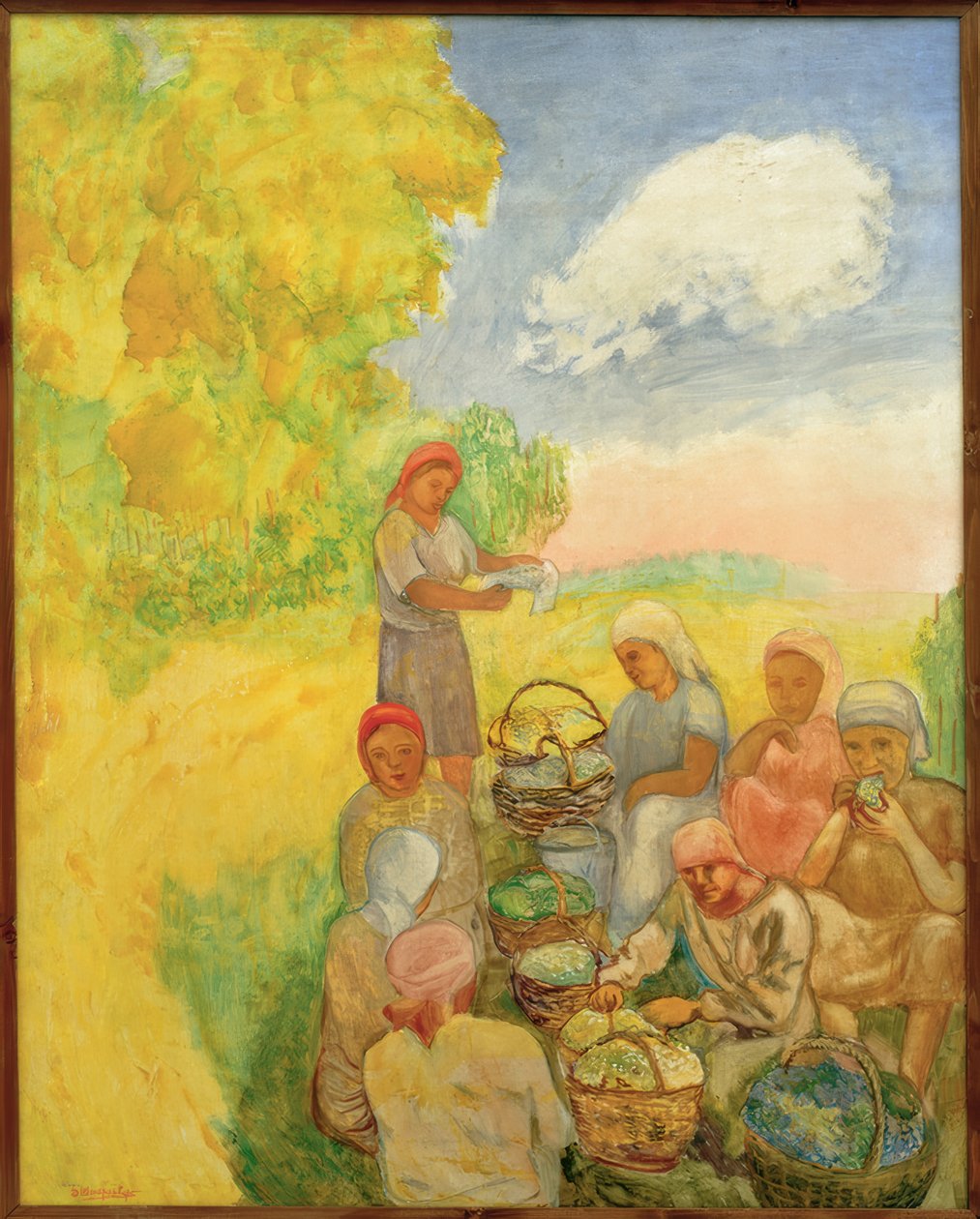 Brigade in de pauze door David Petrowitsch Sterenberg