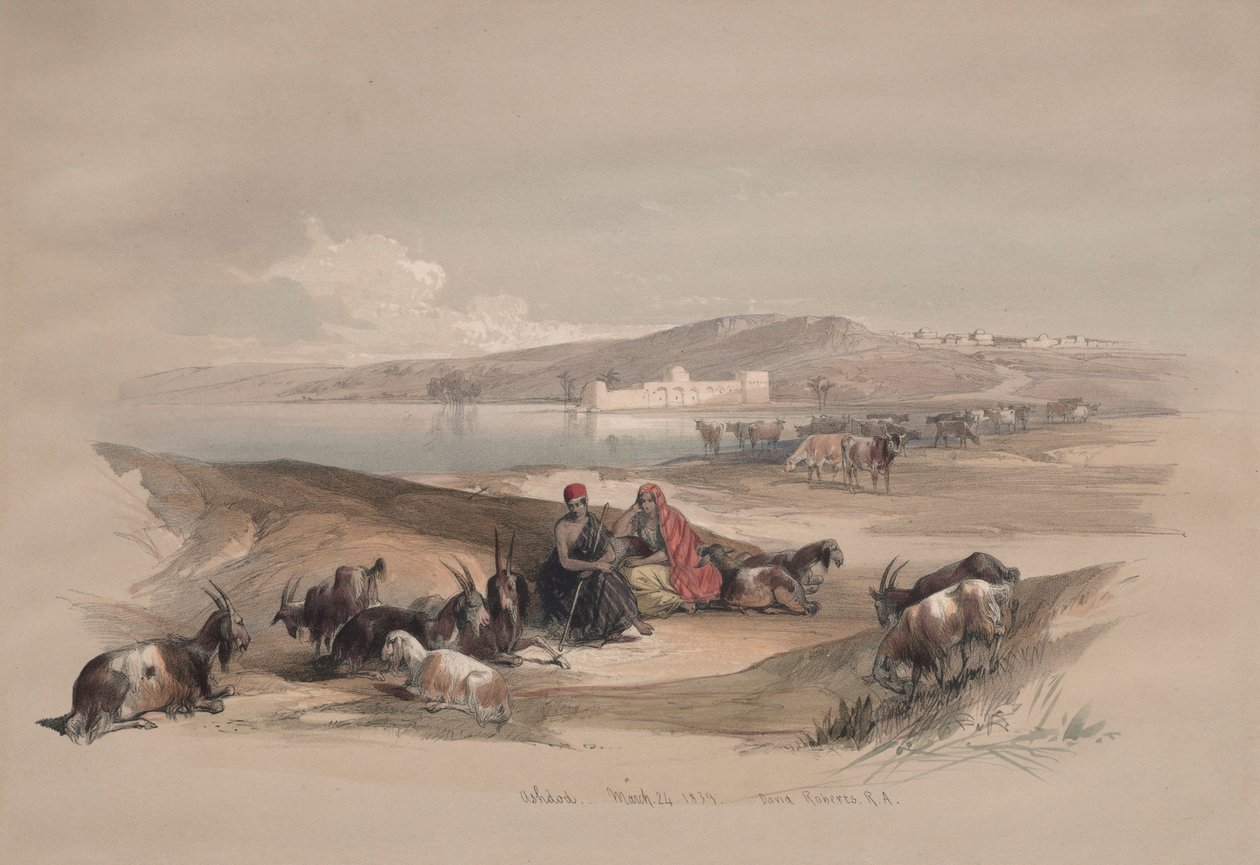 Asdod, 1839 door David Roberts