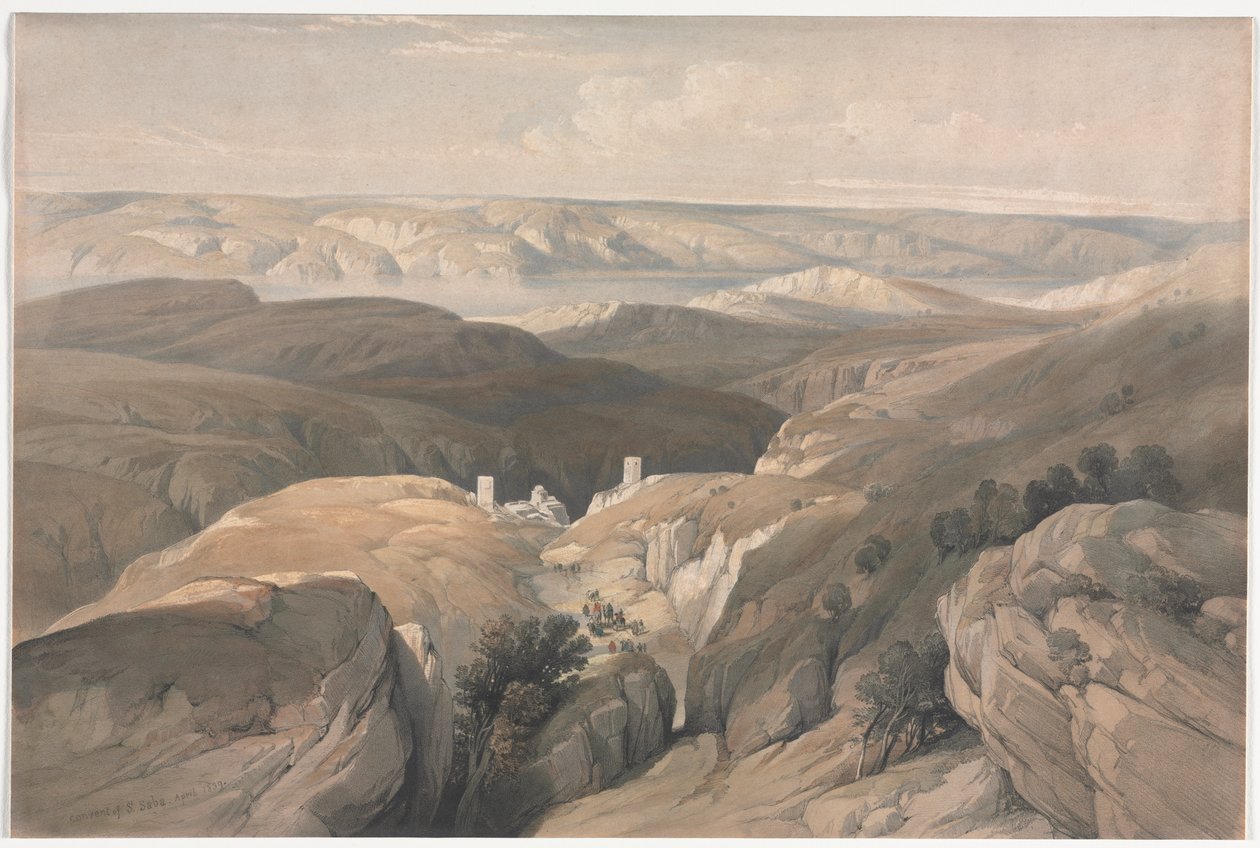 Klooster van St. Saba door David Roberts