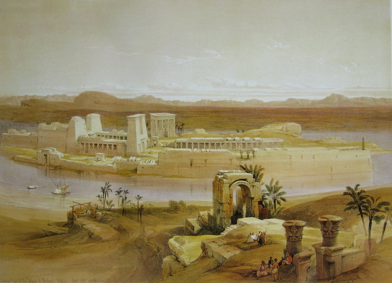David Roberts Tempeleiland Philae door David Roberts