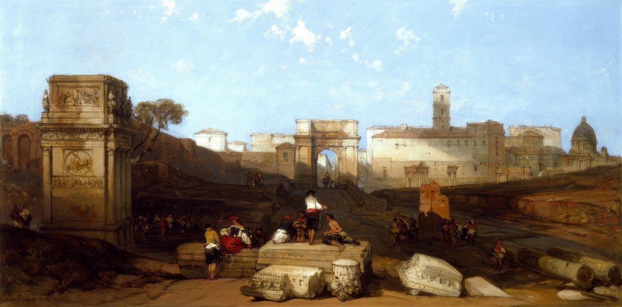 De Titusboog in Rome door David Roberts